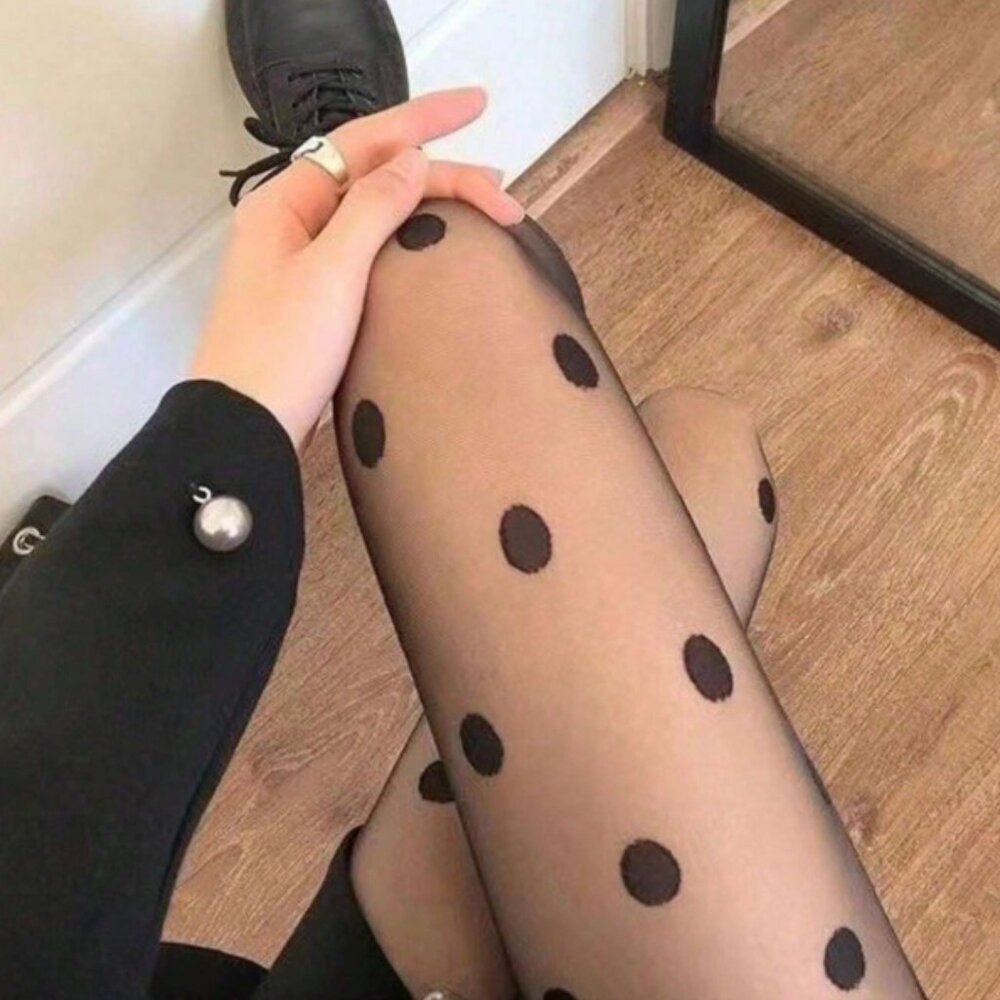 Chic Polka Dot Sheer Tights - Perfect for Any Occasion